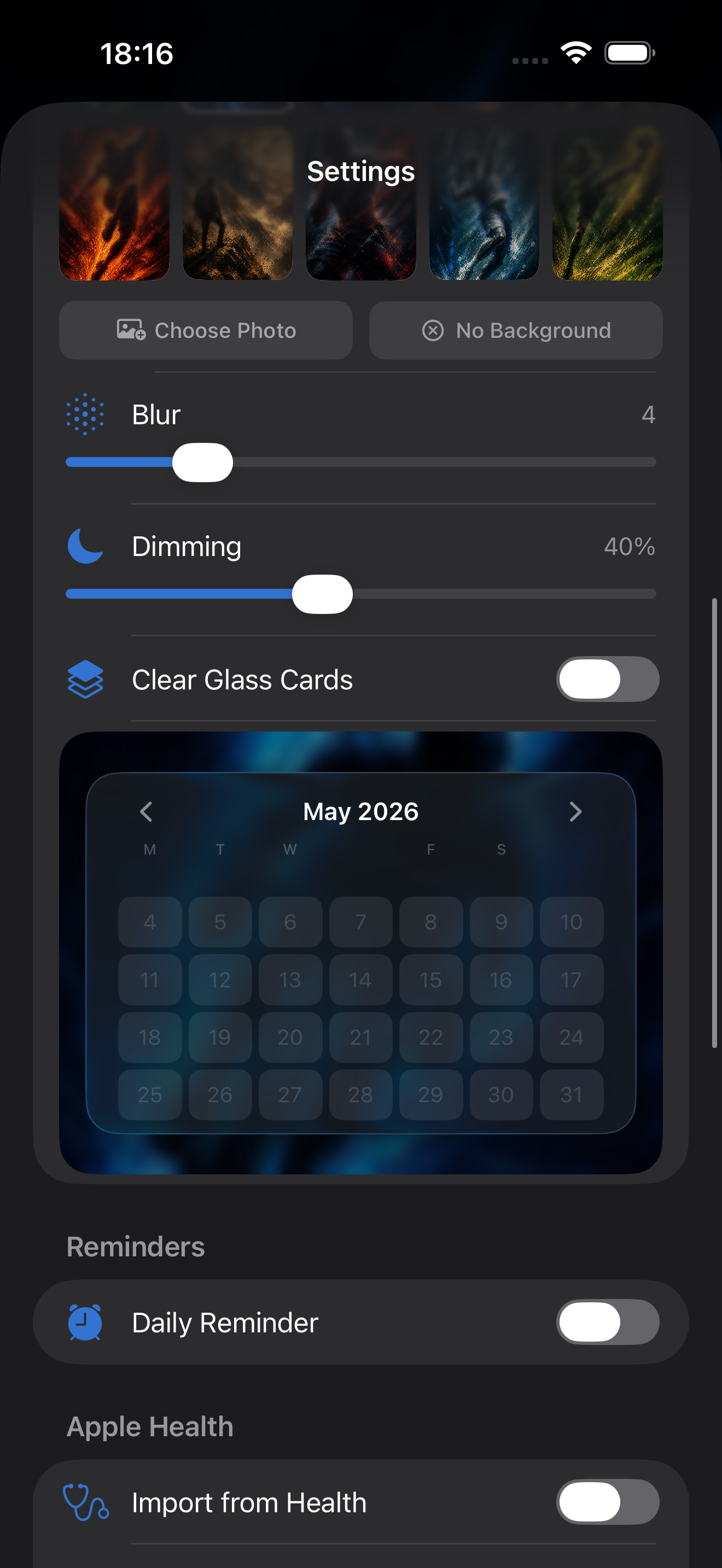 Settings BG Picker